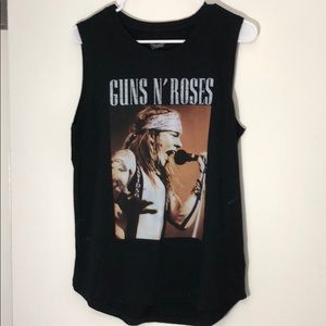 Guns N roses black muscle tee